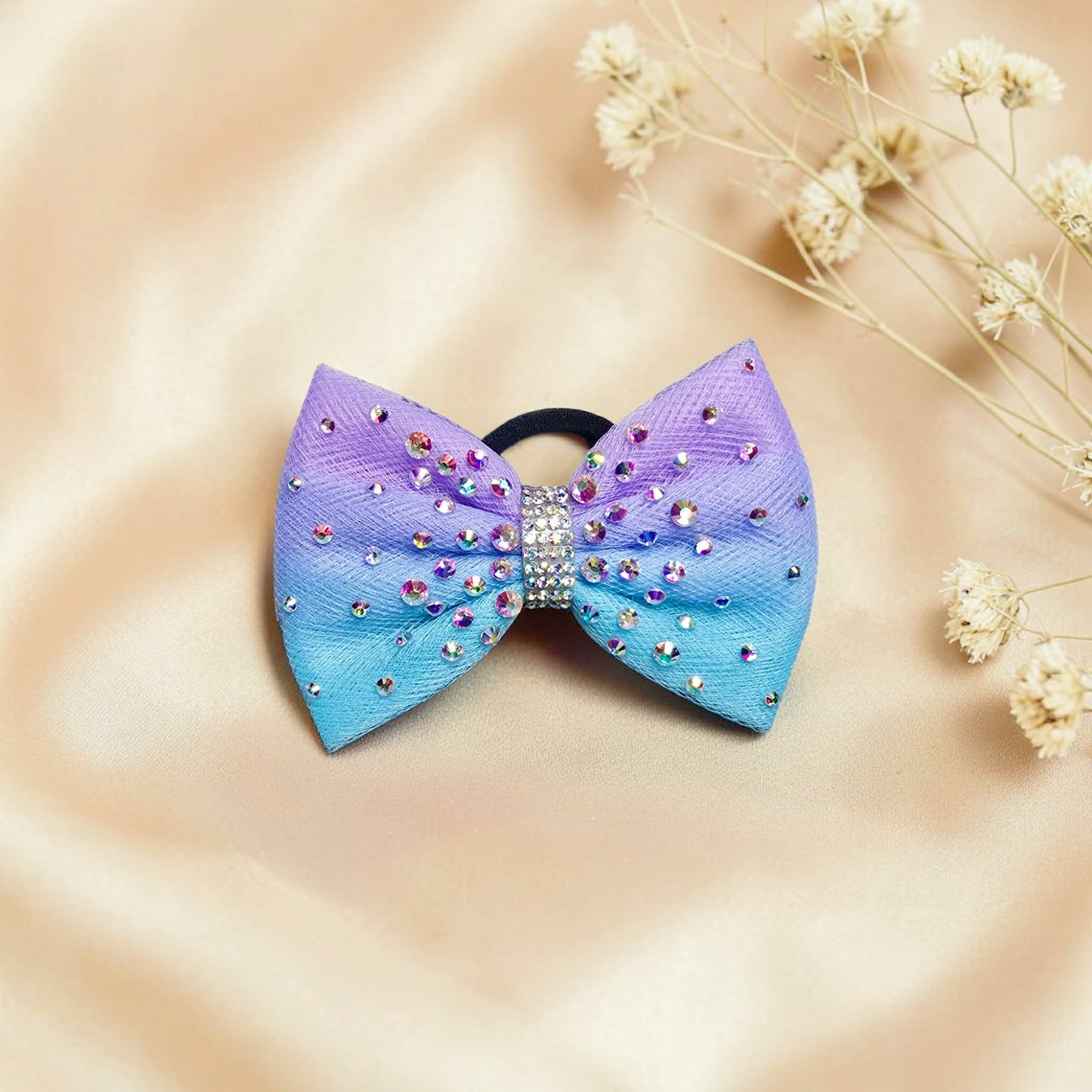 Lavender and Sky Blue Sparkle Bow
