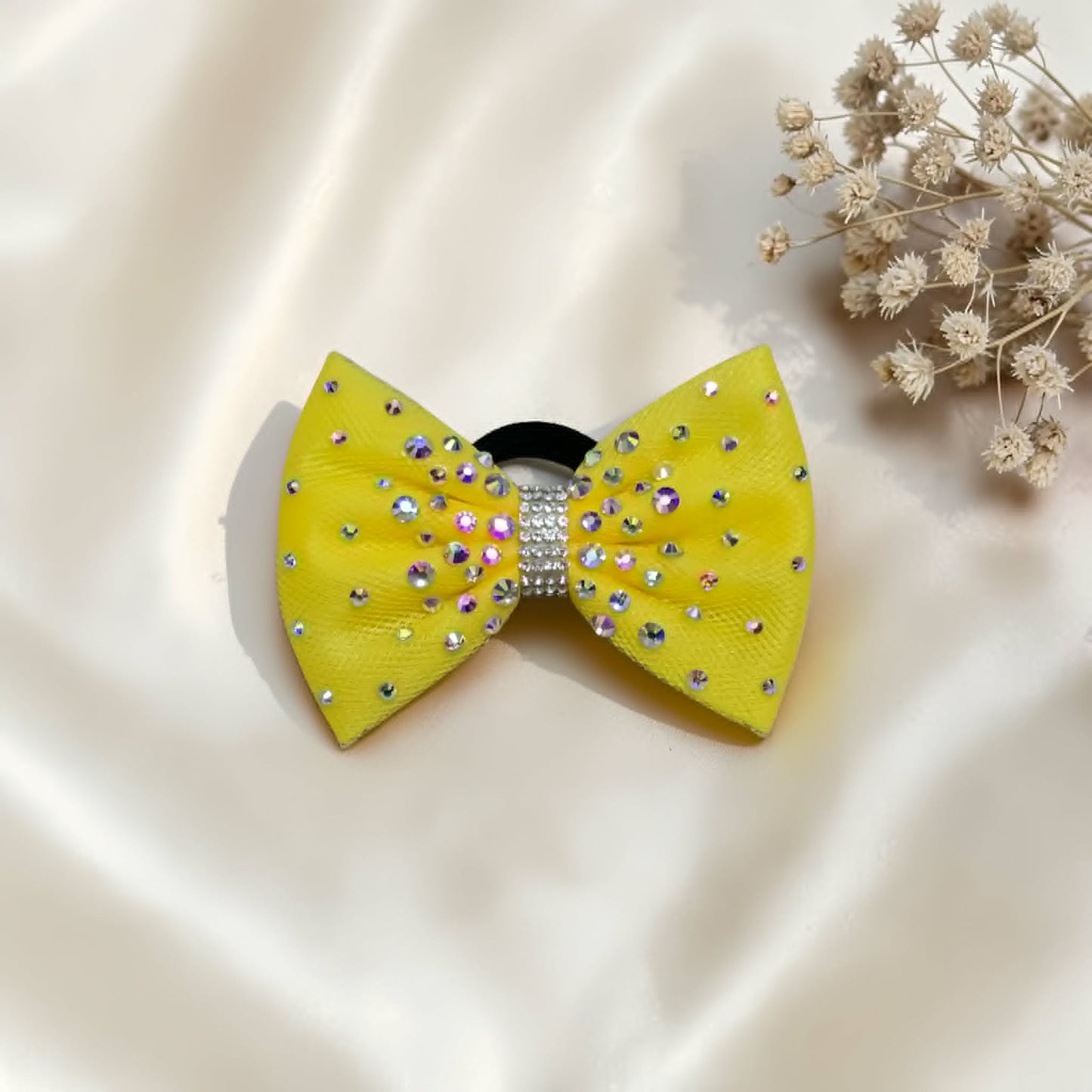 Yellow Sparkle Bow