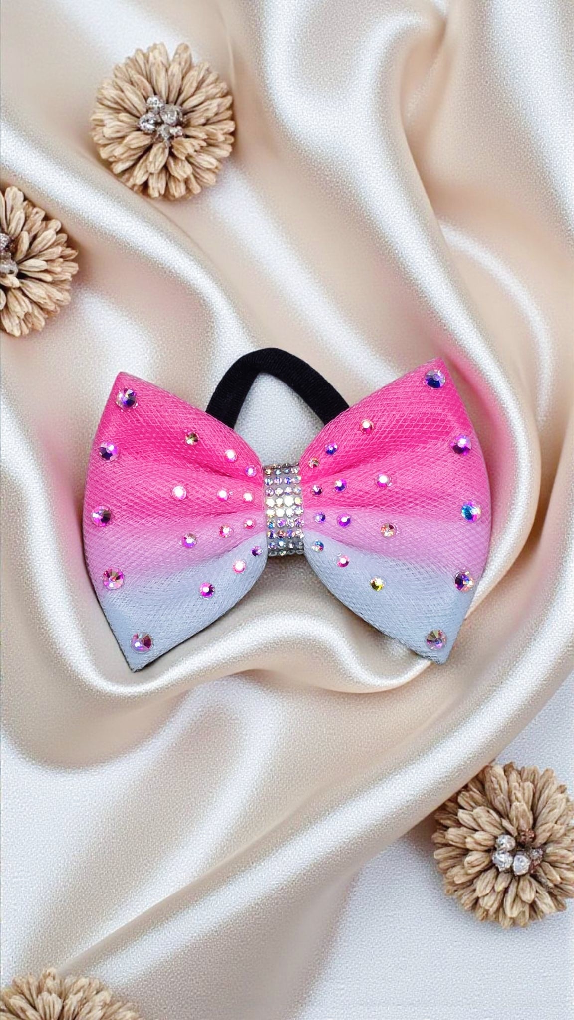 White / Neon Pink Ombre