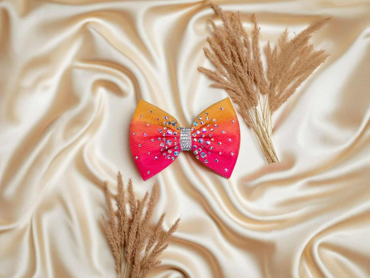 Ombre Sunset Sparkle Bow