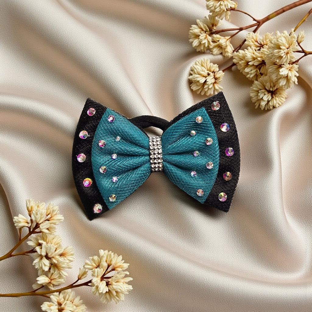 Black with Dark Teal