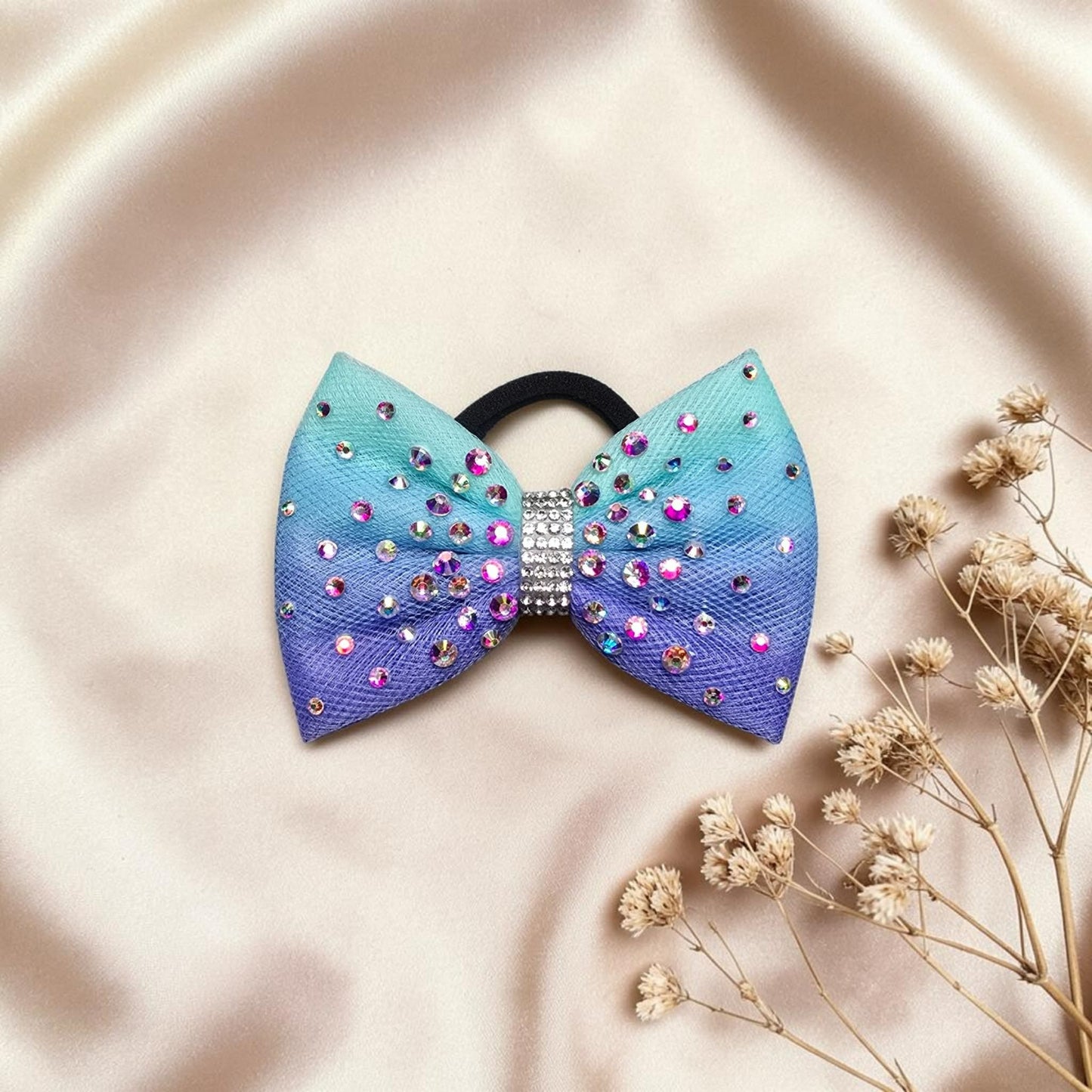Aqua Periwinkle Ombre Bow