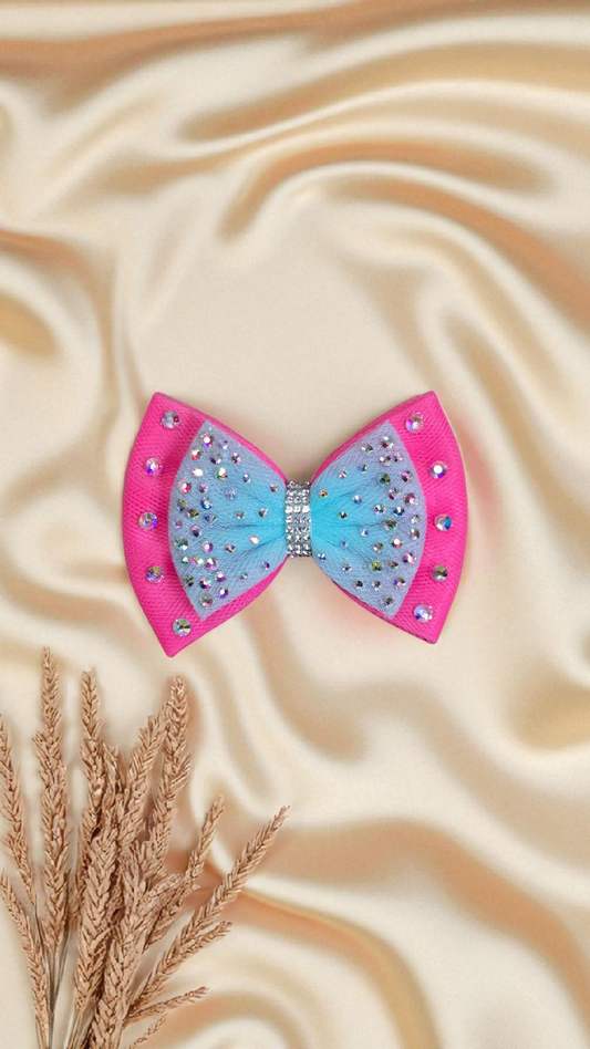 Hot Pink with Aqua Blue