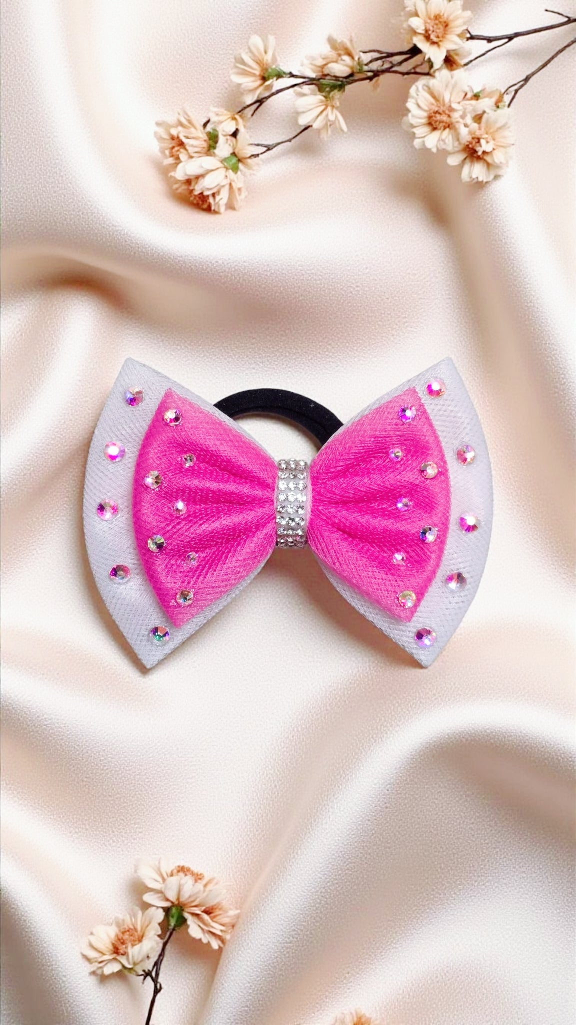 White with Neon Pink