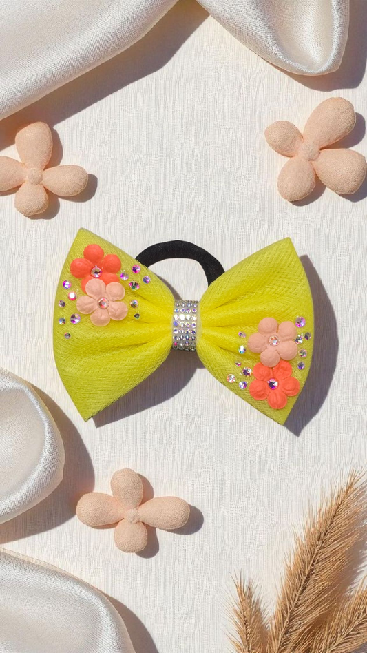 Yellow with Orange Flowers