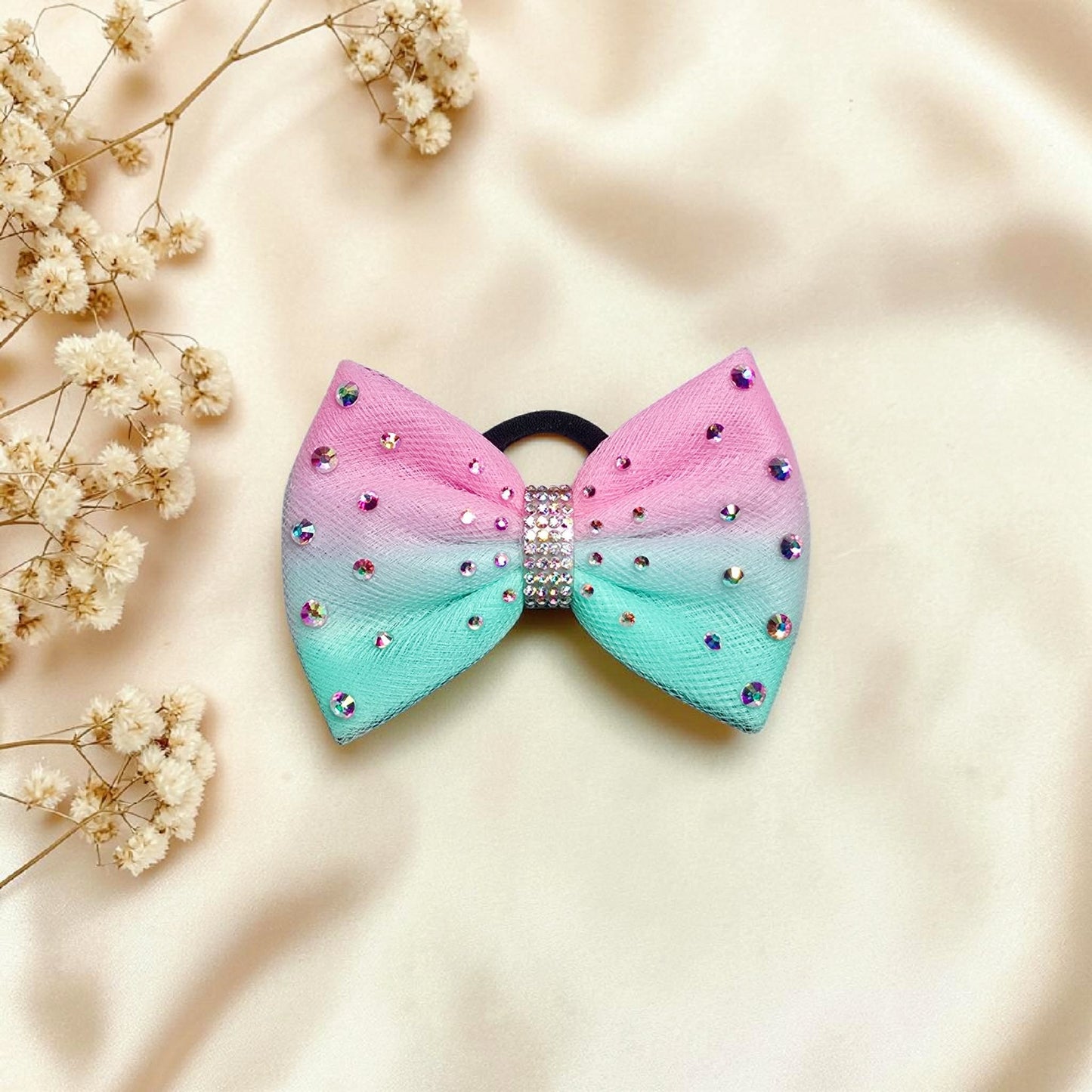 Cotton Candy and Mint Ombre Bow