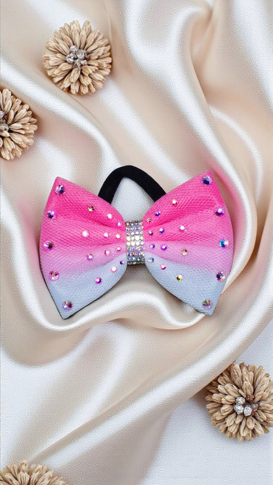 White / Neon Pink Ombre