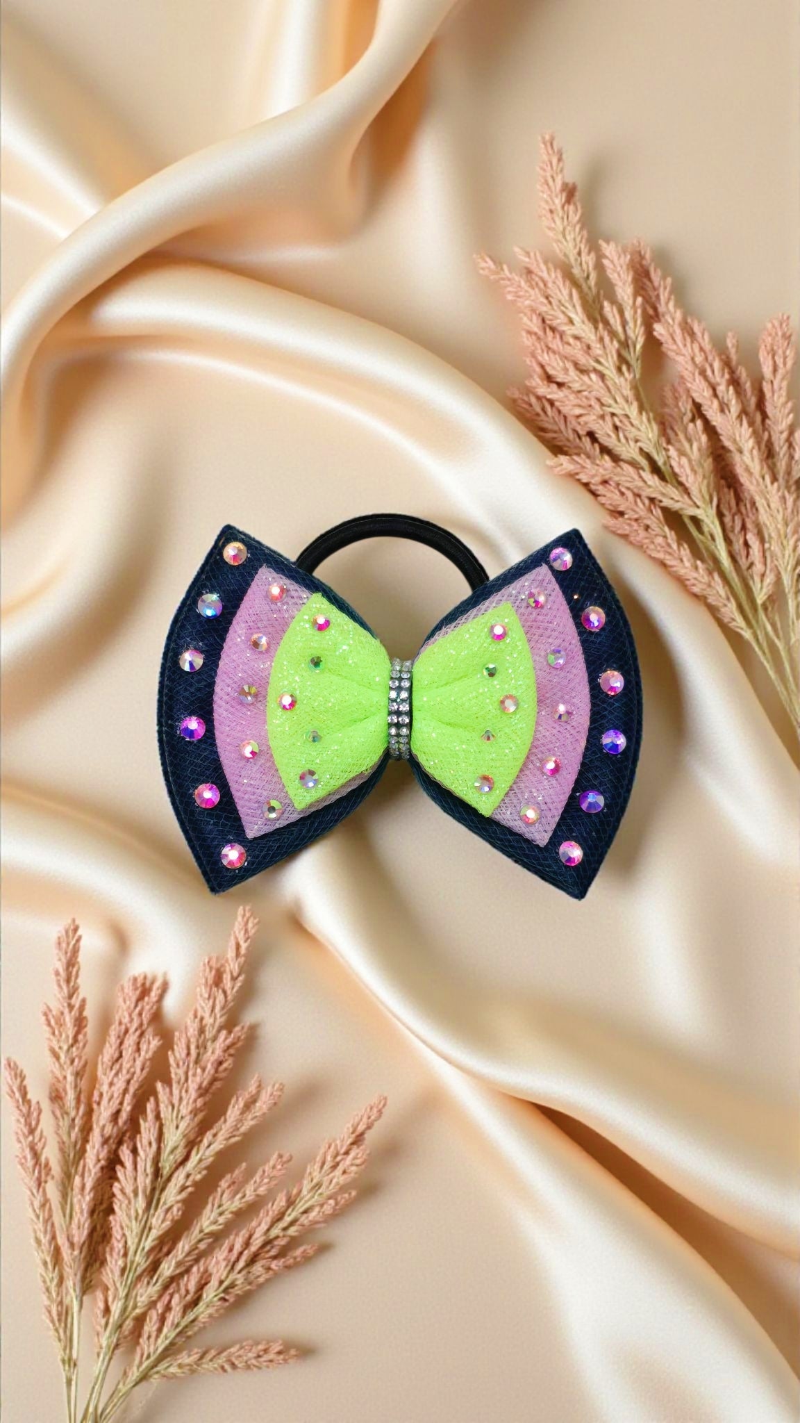 Navy, Pink, Neon Green