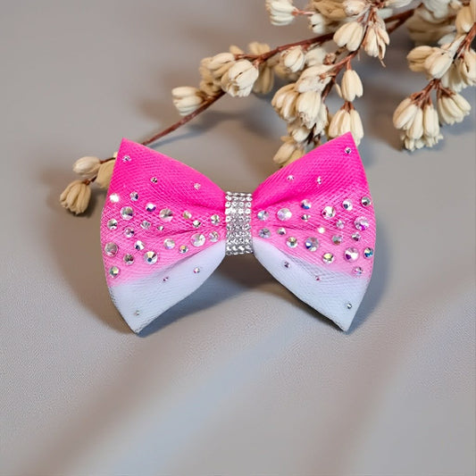 White / Neon Pink Ombre 2