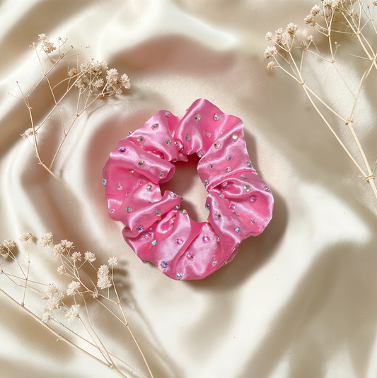 Bubble Gum Satin Scrunchie