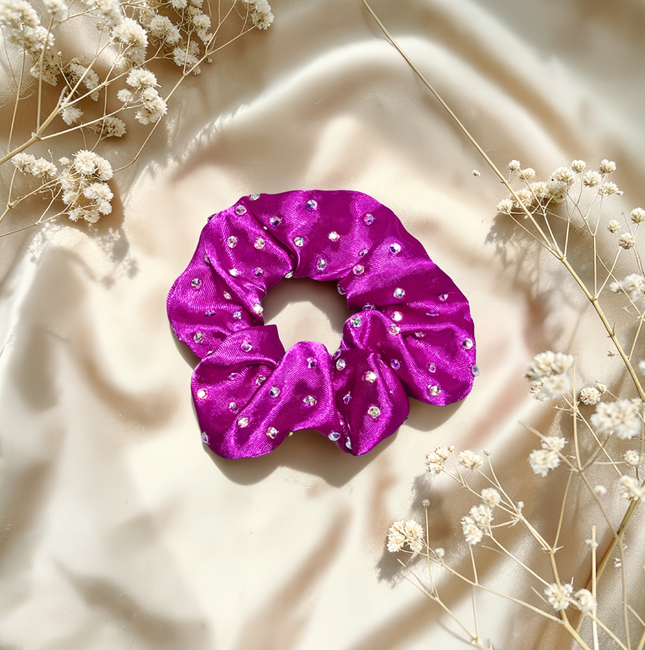 Magenta Haze Satin Scrunchie
