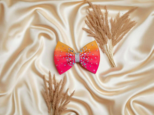 Ombre Sunset Sparkle Bow