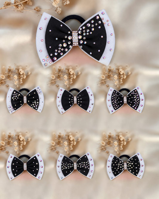 Black on White Bow