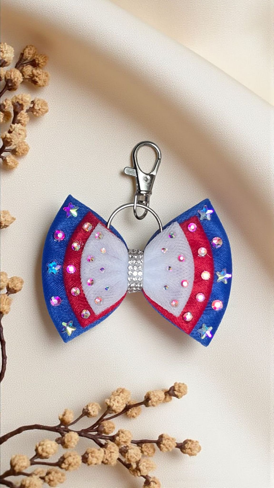 Red White Blue Keychain