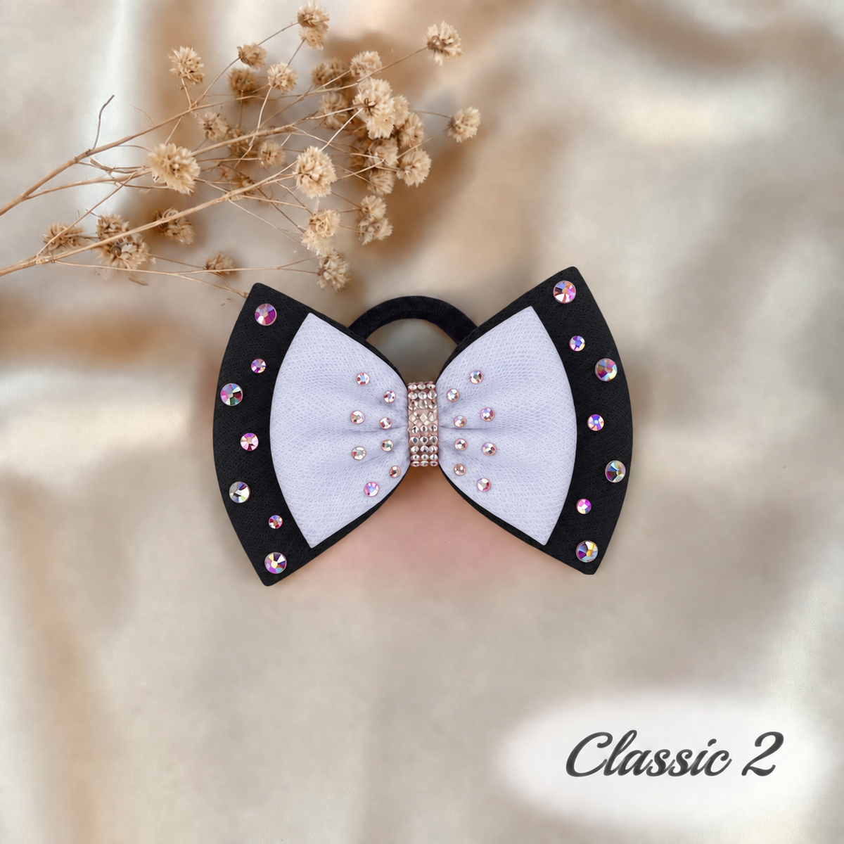 White on Black Bow