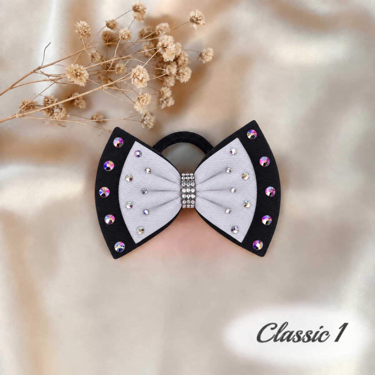 White on Black Bow