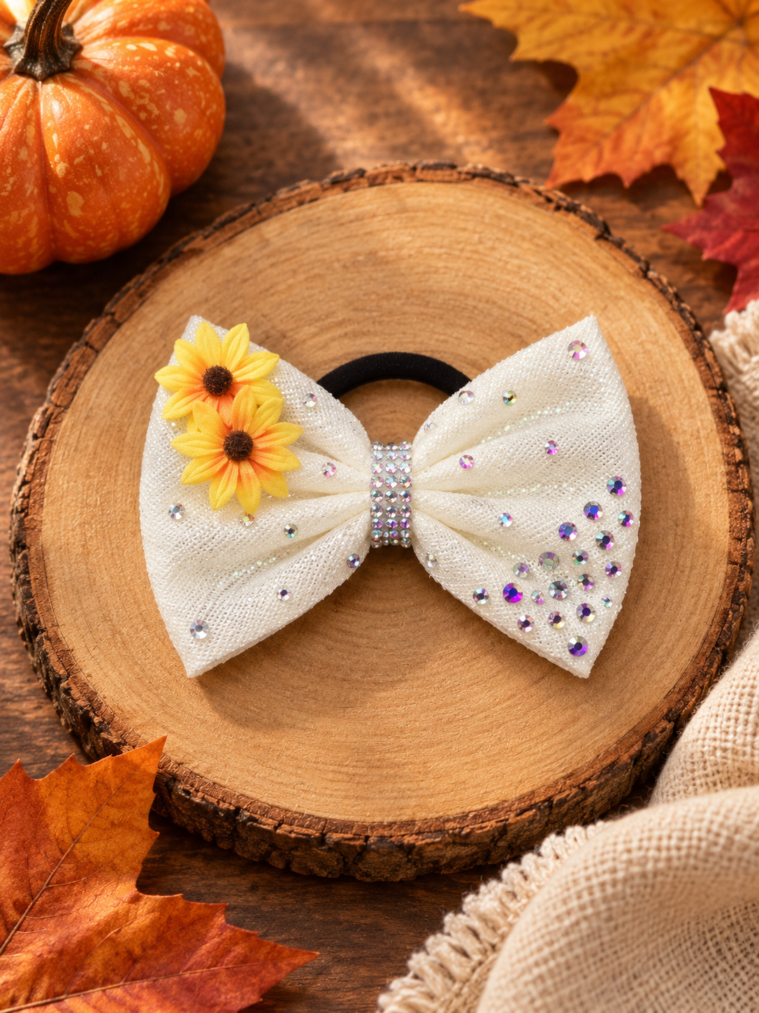 Sunflower Sparkle Bow